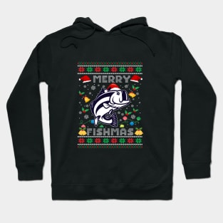 Merry Fishmas - Ugly Christmas Sweater Hoodie